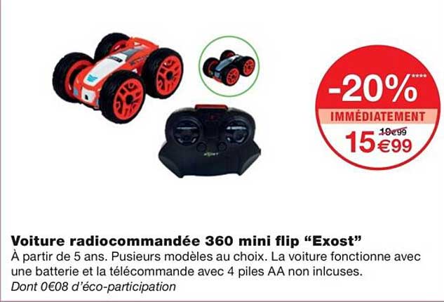 voiture radiocommandée 360 mini flip "exost"
