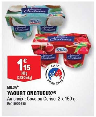 Yaourt Onctueux Milsa