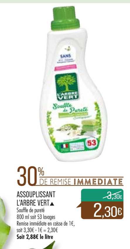 assouplissant l'arbre vert 30% de remise immédiate