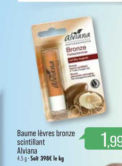 Baume Lèvres Bronze Scintillant Alviana