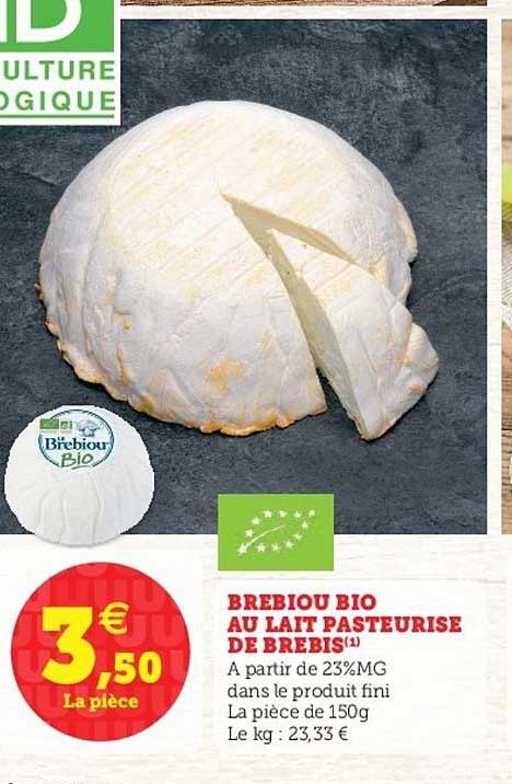 Brebiou Bio Au Lait Pasteurisé De Brebis