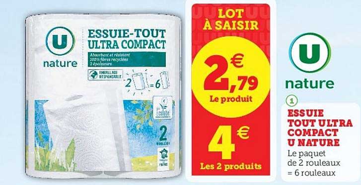 essuie tout ultra compact u nature