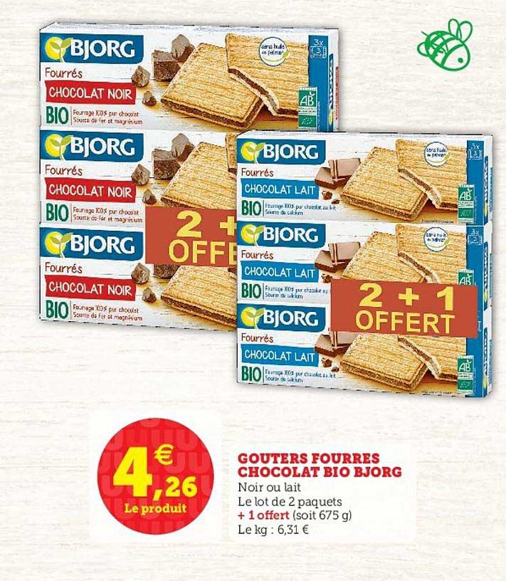 Goûters Fourrés Chocolat Bio Bjorg