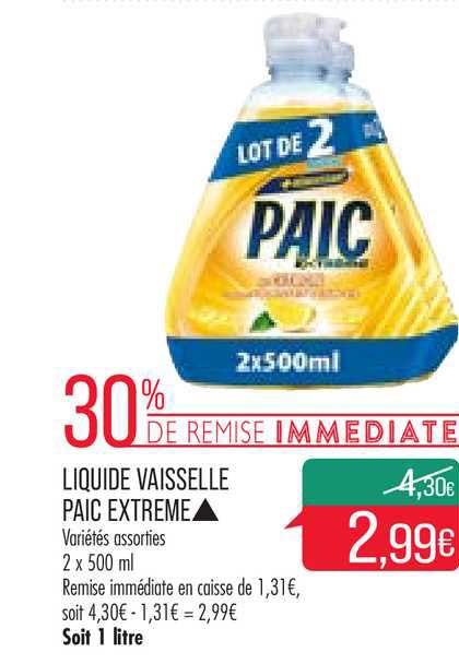 liquide vaisselle paix extreme 30% de remise immédiate
