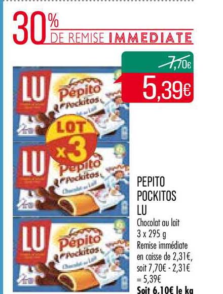pepito pockitos lu 30% de remise immédiate