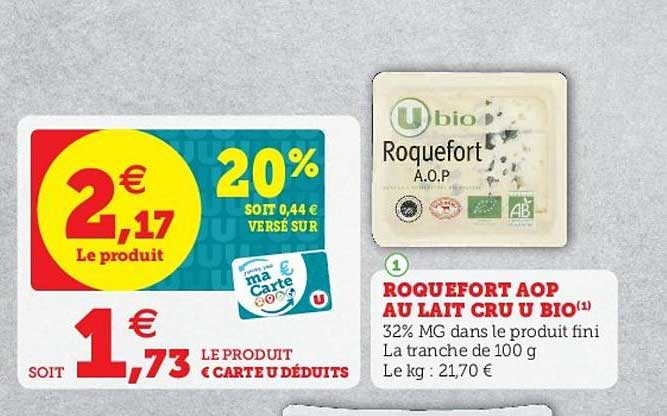 Roquefort Aop Au Lait Cru U Bio