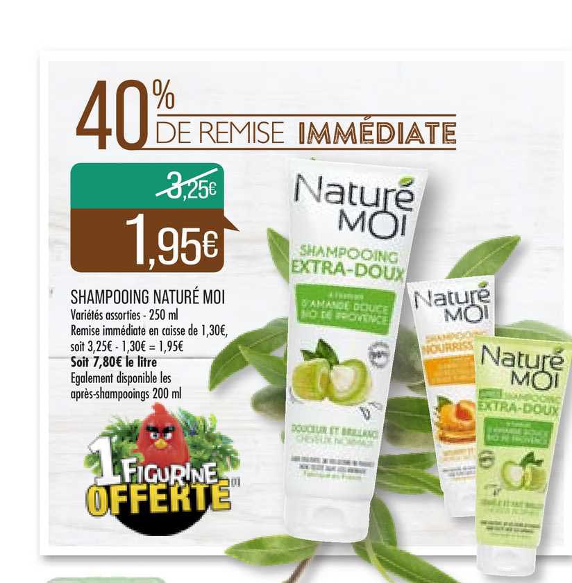 shampooing naturé moi 40% de remise immédiate