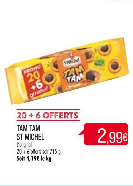 tam tam st michel 20 + 6 offerts
