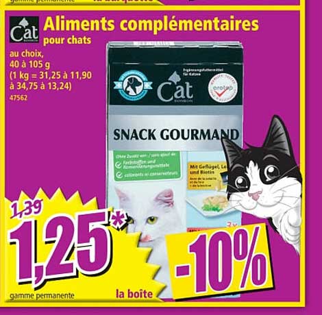 aliments complémentaires cat