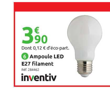 ampoule led e27 filament inventiv