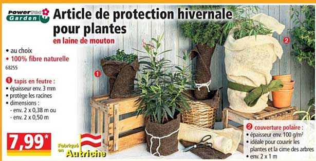 article de protection hivernale pour plantes powertec garden