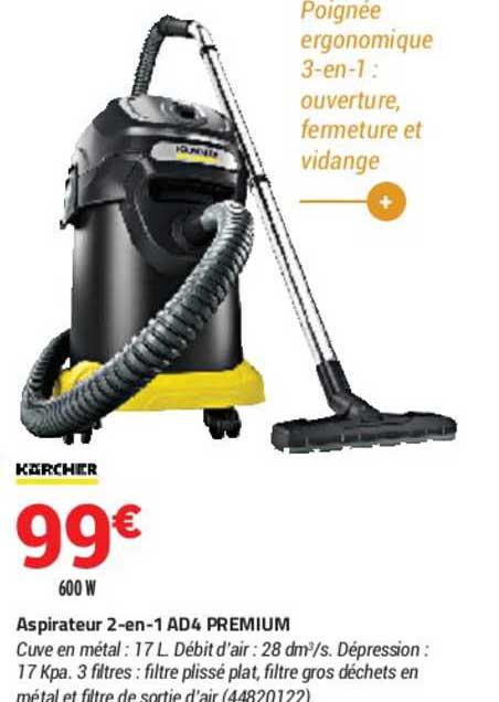 aspirateur 2-en-1 ad4 premium kärcher