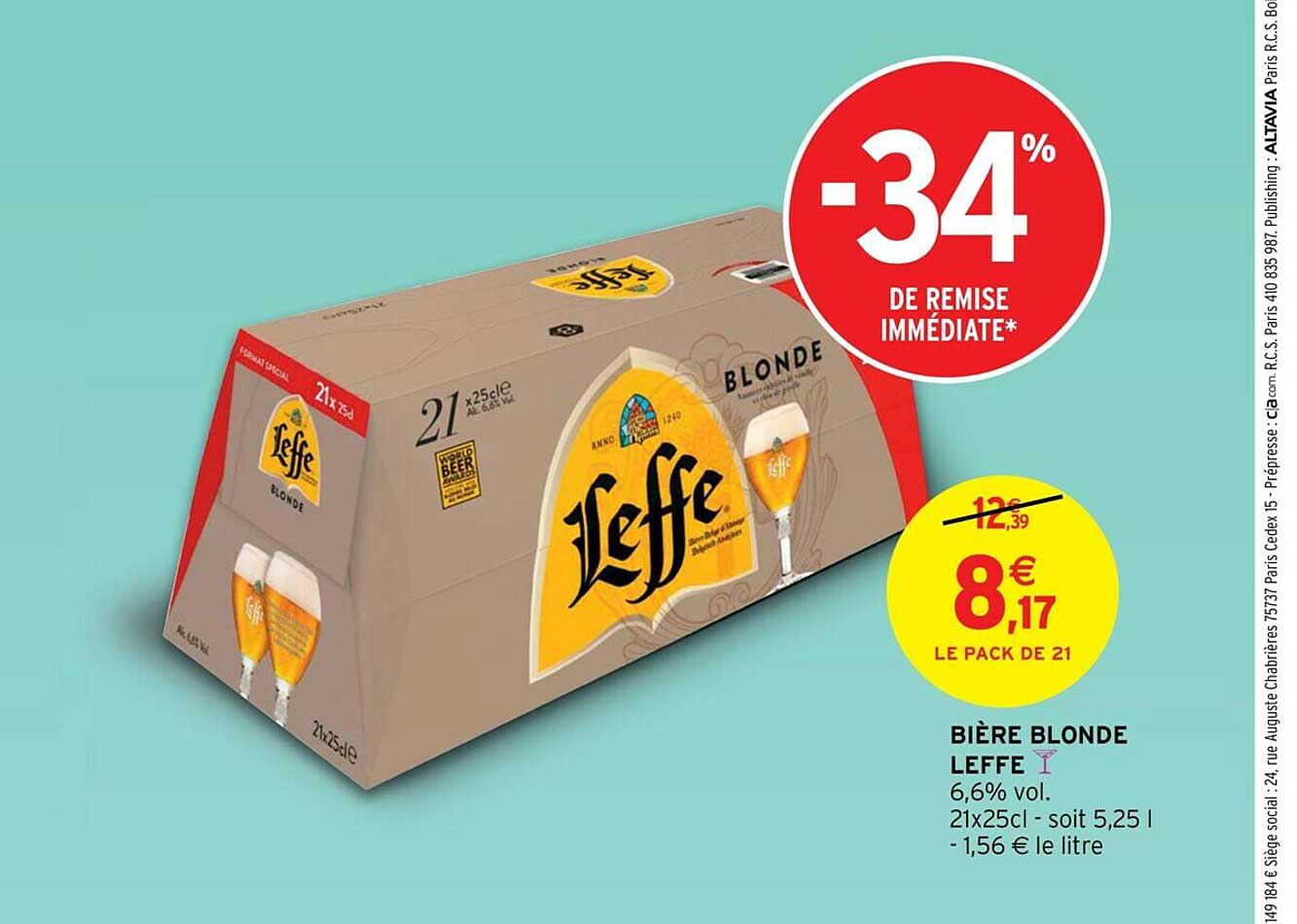 Bière Blonde Leffe