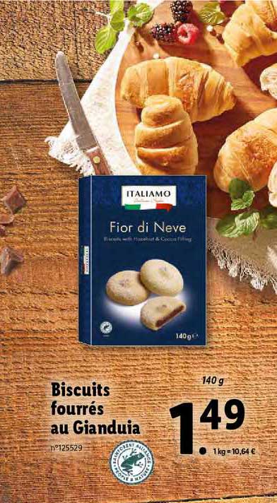 biscuits fourrés au gianduia italiamo