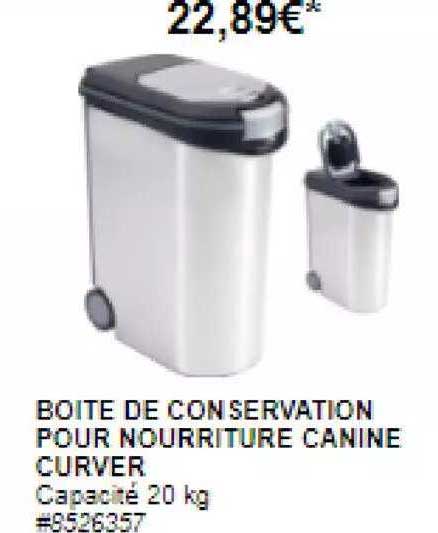 boîte de conservation pour nourriture canine curver