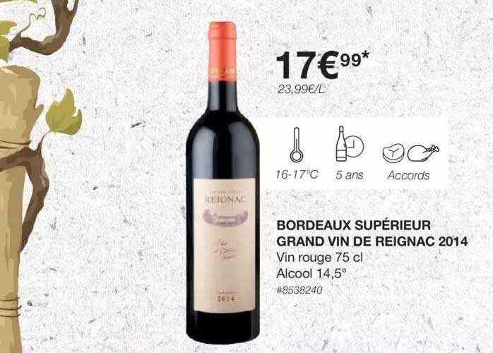 Bordeaux Supérieur Grand Vin De Reignac 2014