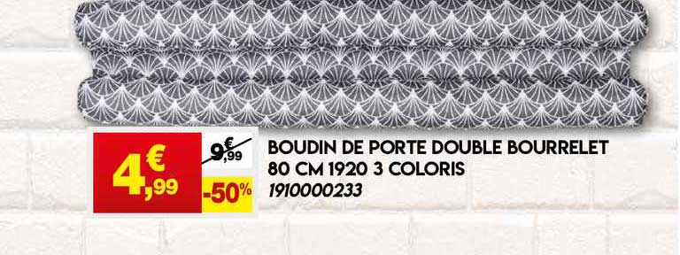 boudin de porte double bourrelet 80 cm 1920 3 coloris