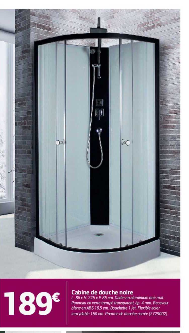 Cabine De Douche Noire