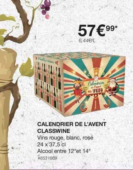 calendrier de l'avent classwine