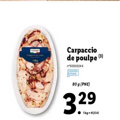 Carpaccio De Poulpe Italiamo