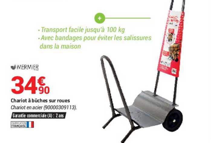 Chariot à Bûches Sur Roues