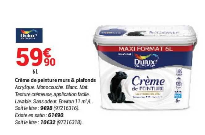 Crème De Peinture Murs & Plafonds Dulux Valentine