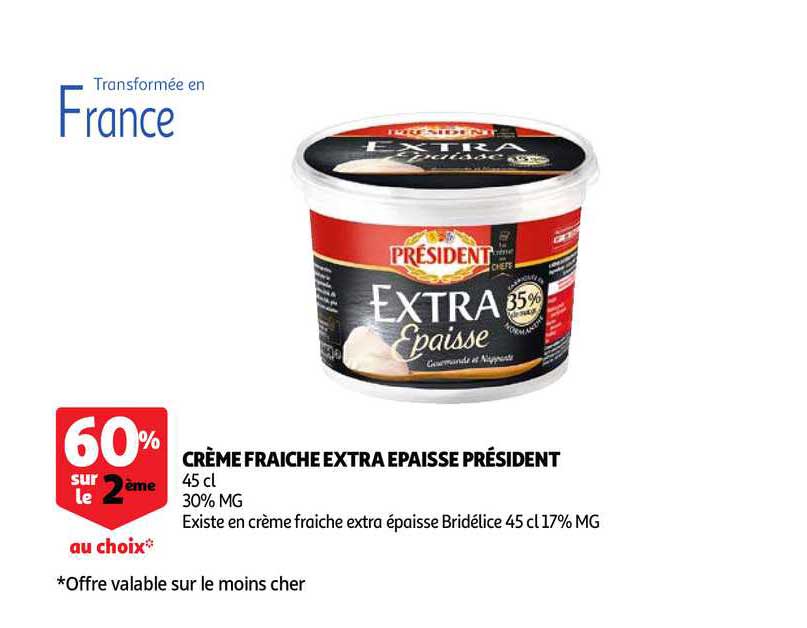 Crème Fraîche Extra épaisse Président