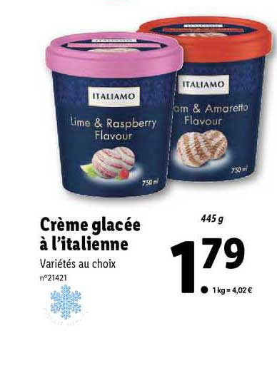 crème glacée à l'italienne italiamo