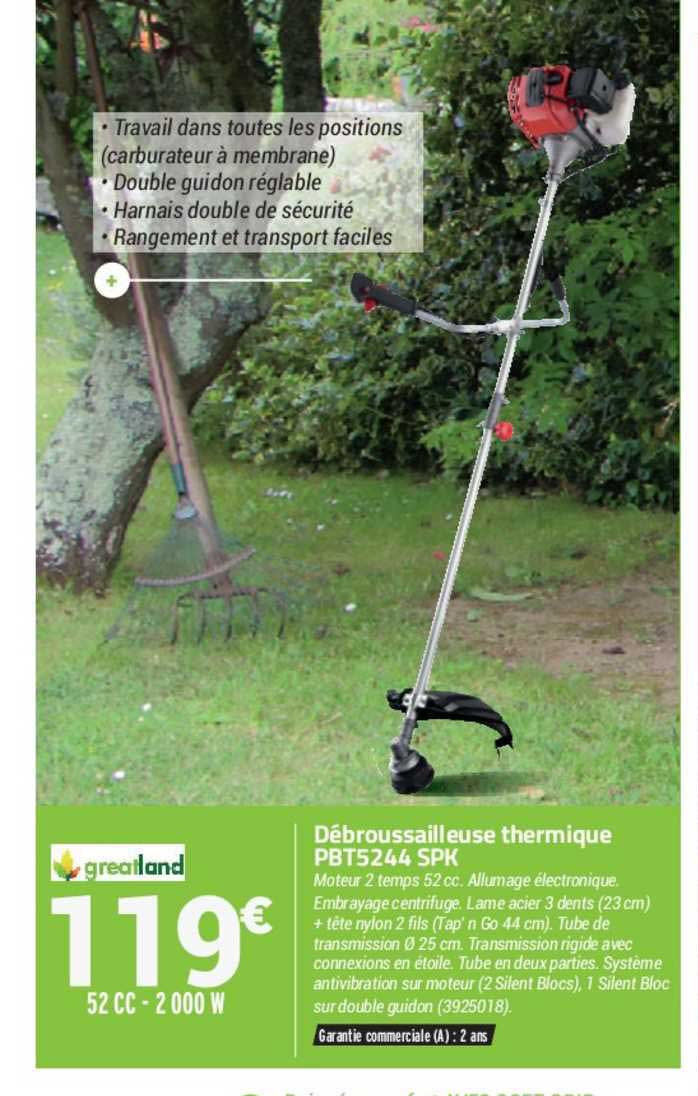 débroussailleuse thermique pbt5244 spk greatland