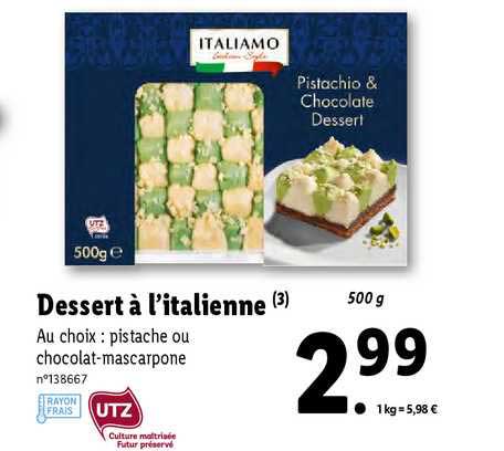 dessert à l'italienne italiamo