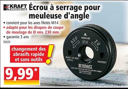 écrou à Serrage Pour Meuleuse D'angle Kraft