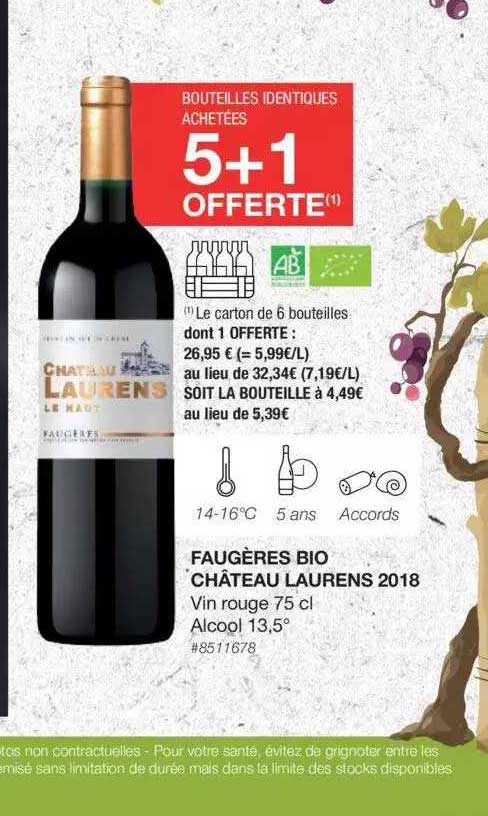 faugères bio château laurens 2018