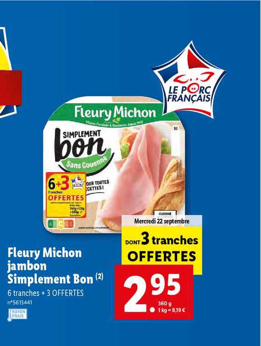 fleury michon jambon simplement bon
