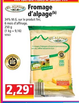 fromage d'alpage st. alpine