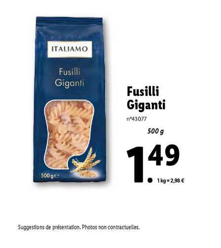 fusilli giganti italiamo