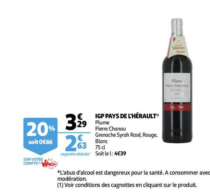 igp pays de l'hérault plume pierre chanau