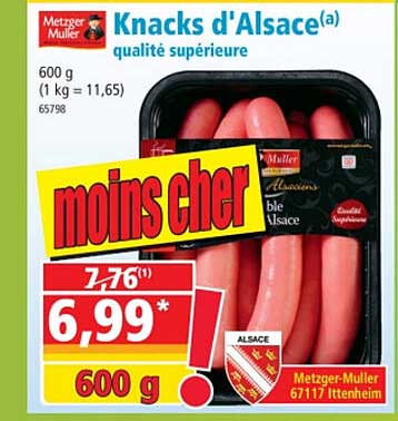 knacks d'alsace qualité supérieure metzger muller