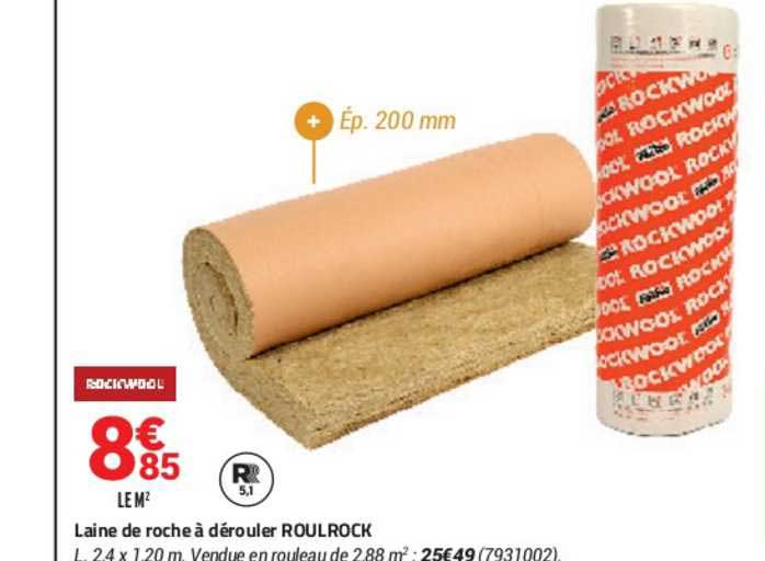 laine de roche à dérouler roulrock