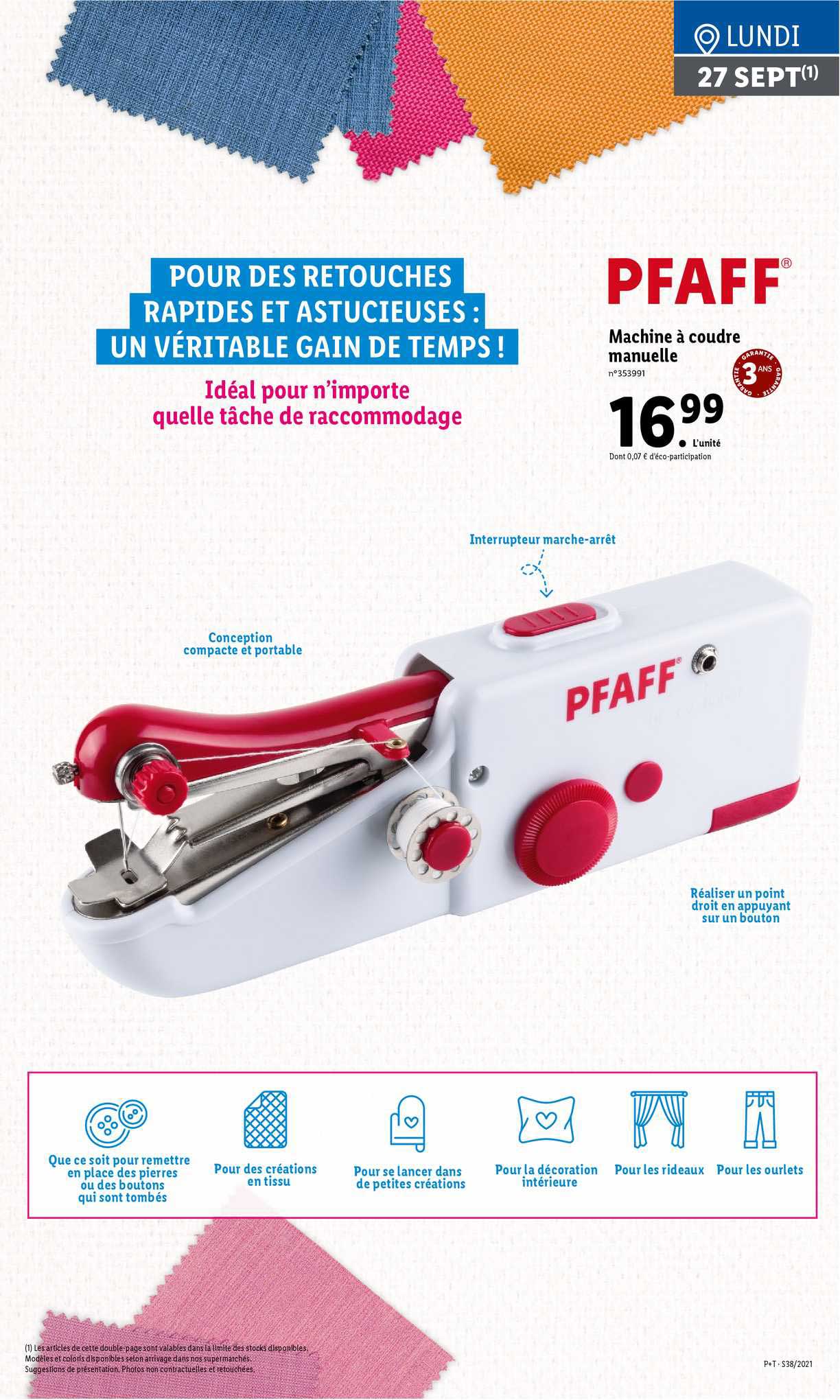 machine à coudre manuelle pfaff