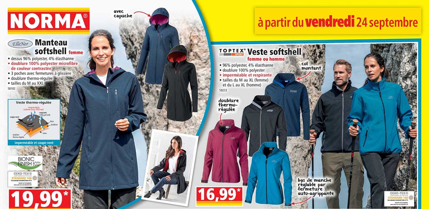 Manteau Softshell Femme Ellenor, Veste Softshell Toptex