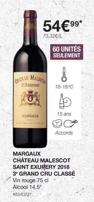 margaux château malescot saint exupery 2018 3è grand cru classé