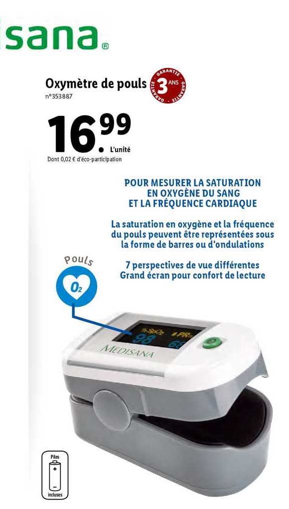 oxymètre de pouls medisana