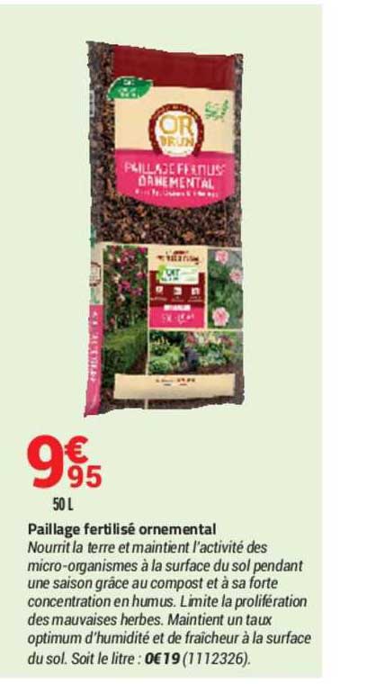 paillage fertilisé ornemental or brun