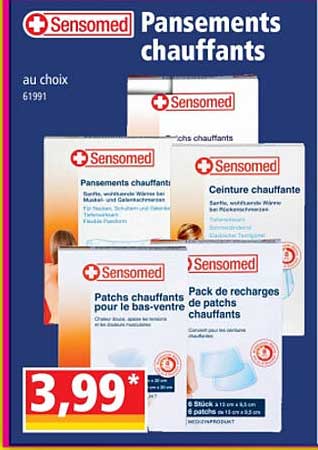 pansements chauffants sensomed