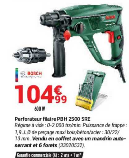 perforateur filaire pbh 2500 sre bosch