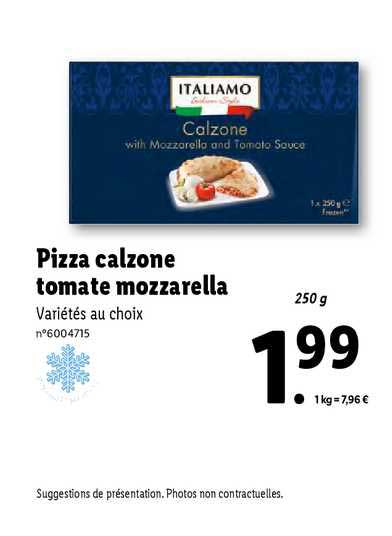 pizza calzone tomate mozzarella italiamo