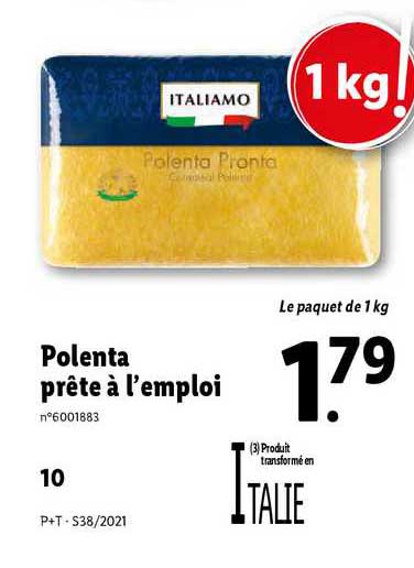 polenta prête à l'emploi italiamo