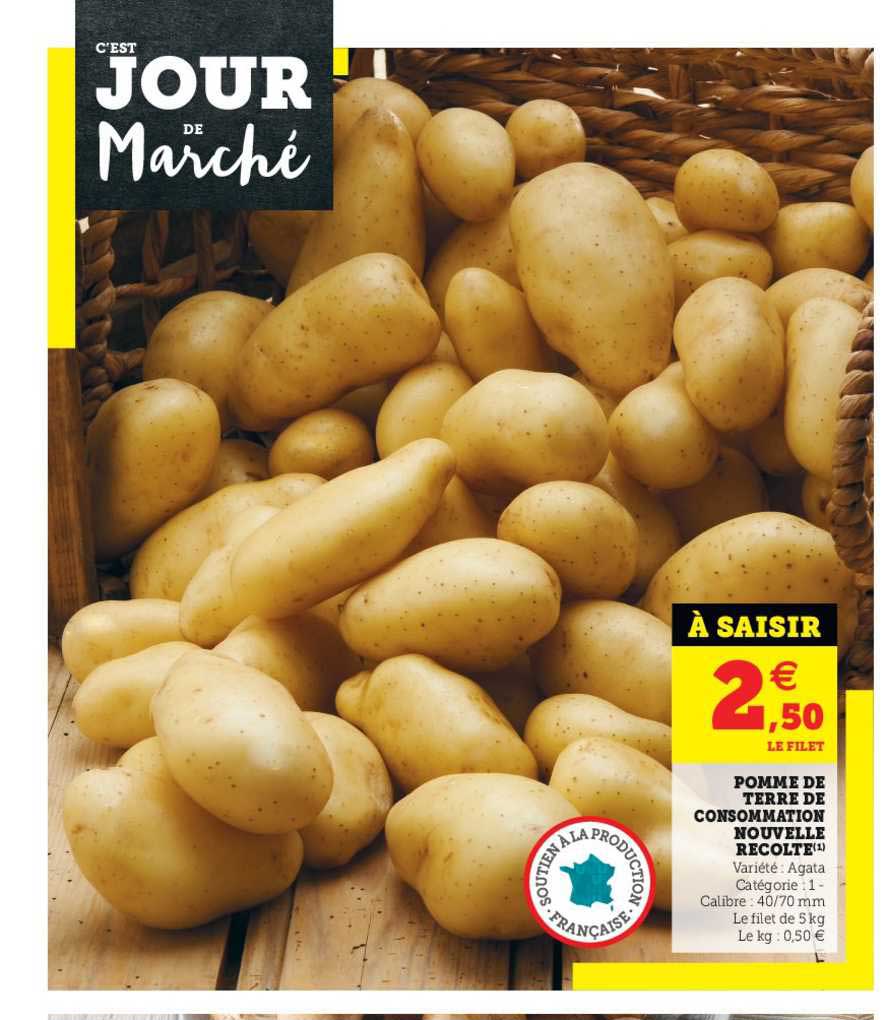 pomme de terre de consommation nouvelle récolte