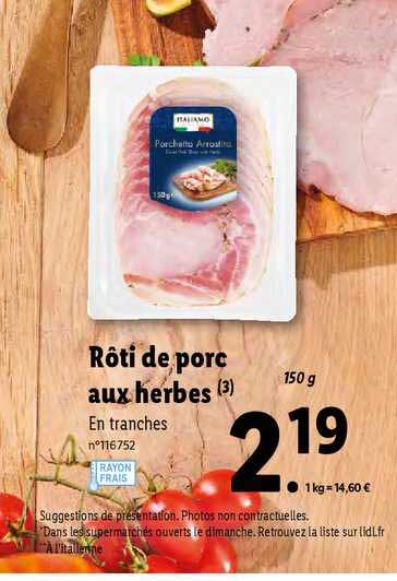 Rôti De Porc Aux Herbes Italiamo