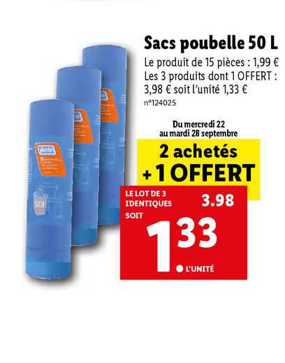 Sacs Poubelle 50 L